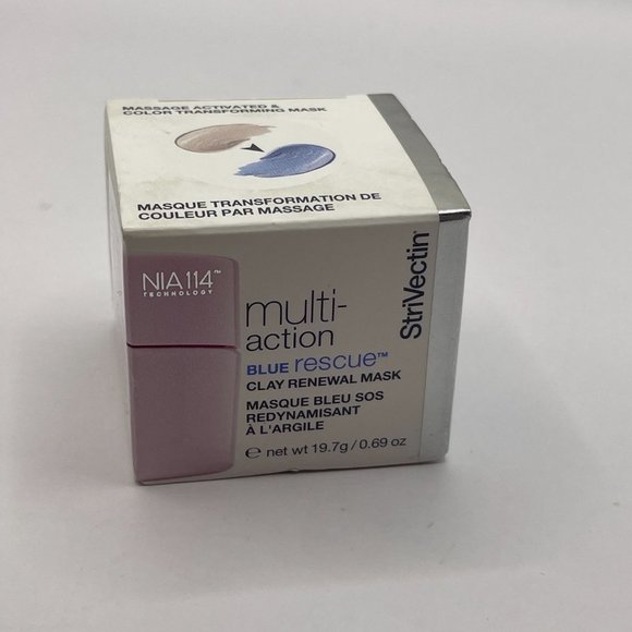 𝅺NEW StriVectin Multi-Action Blue Rescue Clay Renewal Mask 19.7g/ .69 oz - Picture 1 of 7
